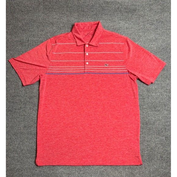 Vineyard Vines Other - Vineyard Vines Polo Men Large Red Performance Shirt Golf Preppy Sailing Club